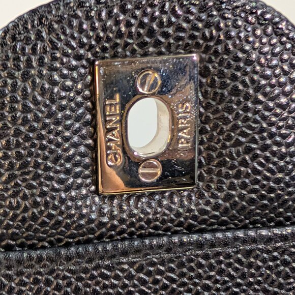 Chanel Black Caviar Classic Jumbo Double Flap Bag - Picture 10 of 16